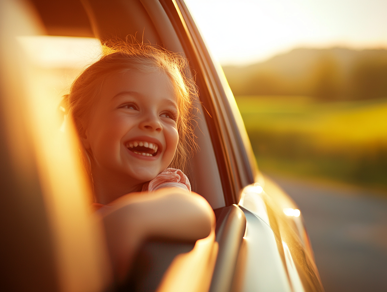 In the car
